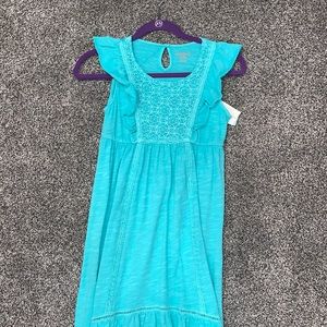 Tall turquoise dress